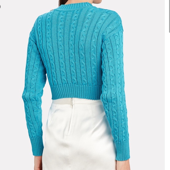 GIUSEPPE DI MORABITO Crystal-Embellished Cropped Cable Sweater never worn - Picture 4 of 10